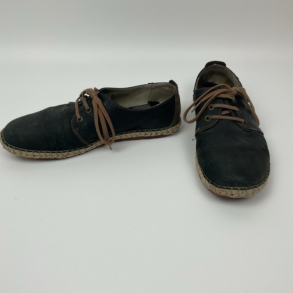 El Naturalista Lace Up Shoes Mens 43 Green Leather Eco Jute Sole Rustic Bohocore